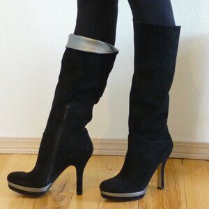 suede heeled boots